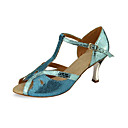 Customized Women's Sparkling Glitter And Leatherette Upper With Buckle Dance Shoes (More Colors)