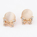 Sweety zircon d'alliage de bowknot Boucles d'oreilles motif