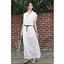 Camisa Vestido maxi de las mujeres con la correa