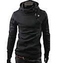 Man's Inclined Zipper Hoodie with Cap(Assorted Colors)