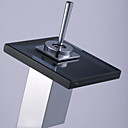 contemporaine robinet d'évier cascade salle de bain avec bec verseur en verre