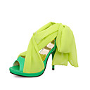 Stylish Leatherette/Silk Stiletto Heel Sandals With Buckle  Party / Evening Shoes(More Colors)
