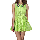 Women's Cutwork Pleated Dress