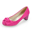 Suede Chunky Heel Round Toe With Bowknot Party / Evening Shoes (More Colors)