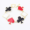 Aleación de acrílico Naipes pulsera del patrón (colores surtidos)