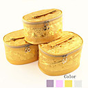 3PCS Cosmetic Makeup Pouch Portable Case Bag Set with Mirrors Butterfly (Assorted Colors)