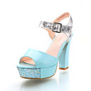 Amazing Leatherette Chunky Heel Sandals With Buckle Party / Evening Shoes(More Colors)