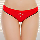 Lace-trim Rhinestones T-back