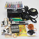 2 Cast Iron Tattoo Gun Kit for Lining and Shading(28 5ml Colors Included)