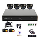 4 Channel CCTV DVR System(4 Indoor Dome Camera,PTZ Control)