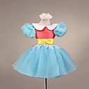 Lovely Short Puff Sleeve Tulle/Satin Wedding/Evening Flower Girl Dress
