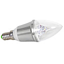 E14 240LM 3W 6000-6500K Natural White Light LED Candle Bulb (220V)