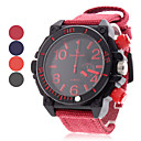 Mannen Stof analoge quartz horloge (verschillende kleuren)