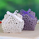 Butterfly & Flower Laser Cut Favor Box - Set of 12 (More Colors)