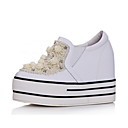 Fashion Leather Platform Heel Sneakers met imitatie parel Casual Schoenen