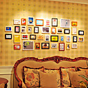 Conjunto de 38 sólidos de madeira combinações criativas de Visual Photo Wall Quadro
