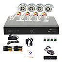 4-Kanal-DVR CCTV-System (4 Aussenanlage Warterproof Kamera, PTZ-Steuerung)