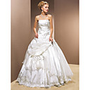 Ball Gown Strapless Organza Floor-length Wedding Dress