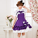 Straped knielang lila Baumwolle Aristokrat Lolita Kleid