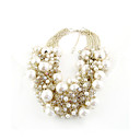 Kvinners Elegant Pearl Beaded Knitting Necklace