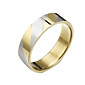 Anello in titanio con strisce dorate