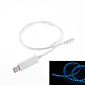 Lightning to USB Data Sync and Charge Cable with Flowing Light for iPhone 5, iPad mini & iTouch 5 (1m, White)