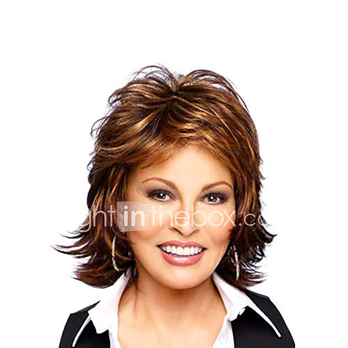 medium length brown hair with bangs. Length: Bangs 4quot; • Top 5.75quot;