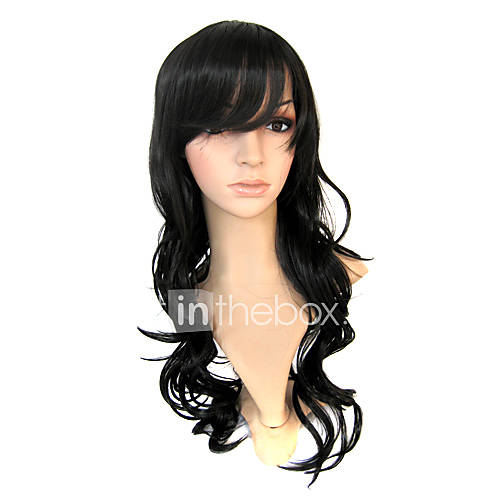 Long Hair Loose Curls. Long Curly Black Hair Wig